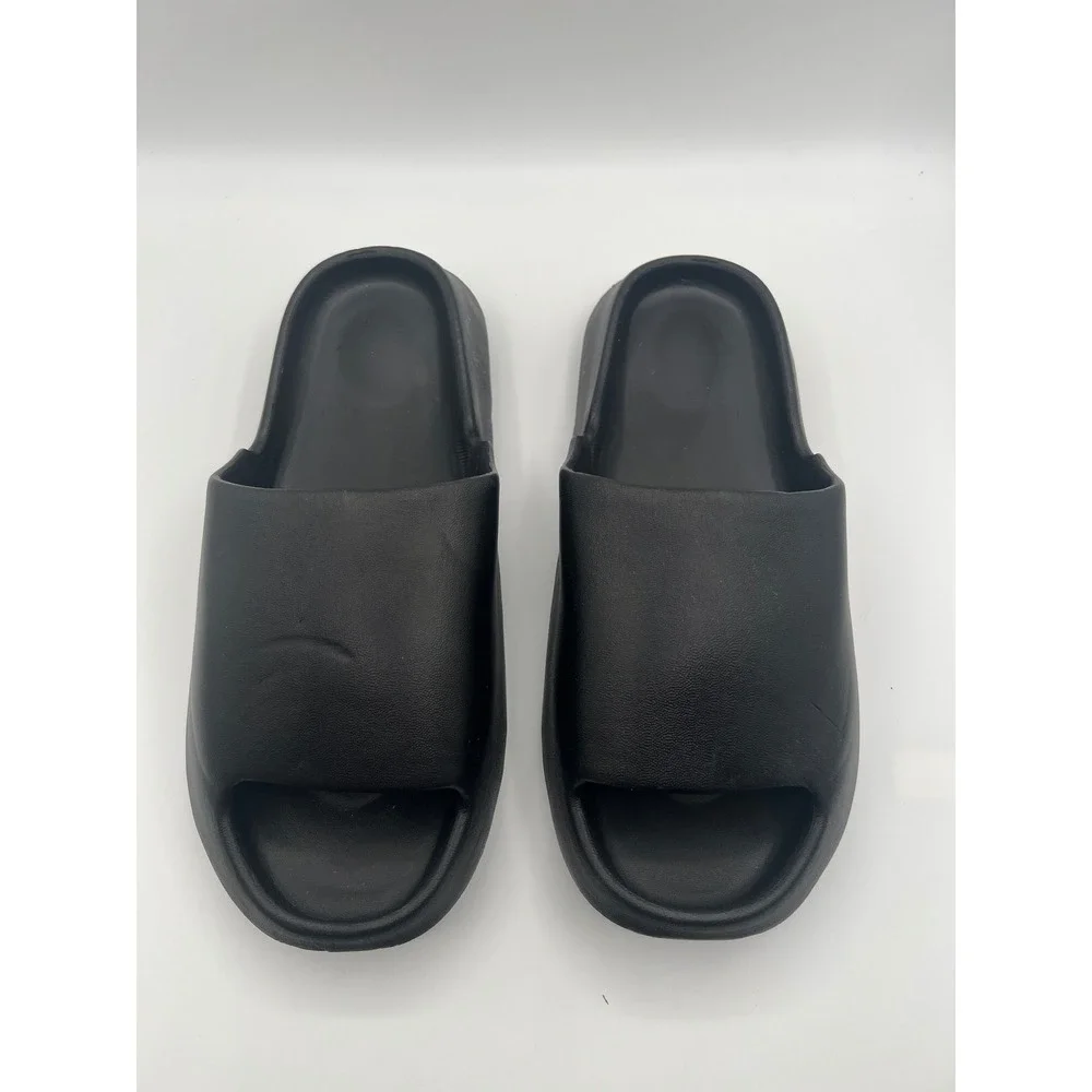 Mens Black Foam Slide Sandals Open Toe Comfort Slides Size 46-47 US 12